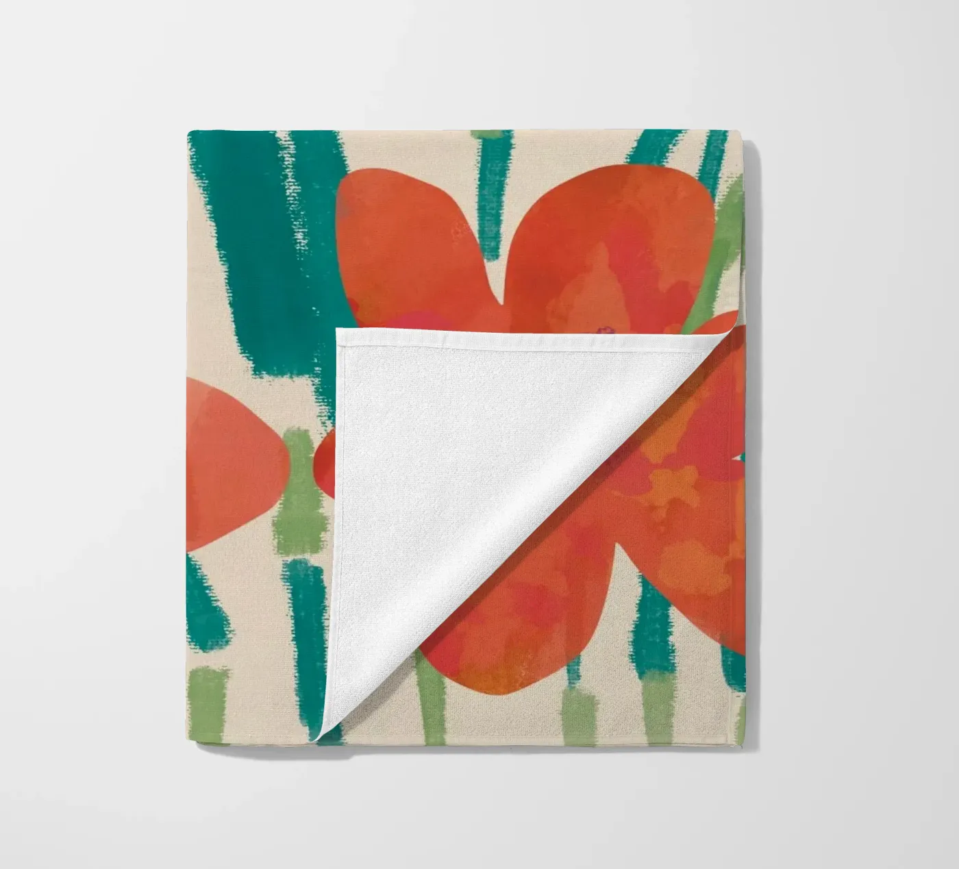 Botanical pattern 03 strandhanddoek van Little Dean