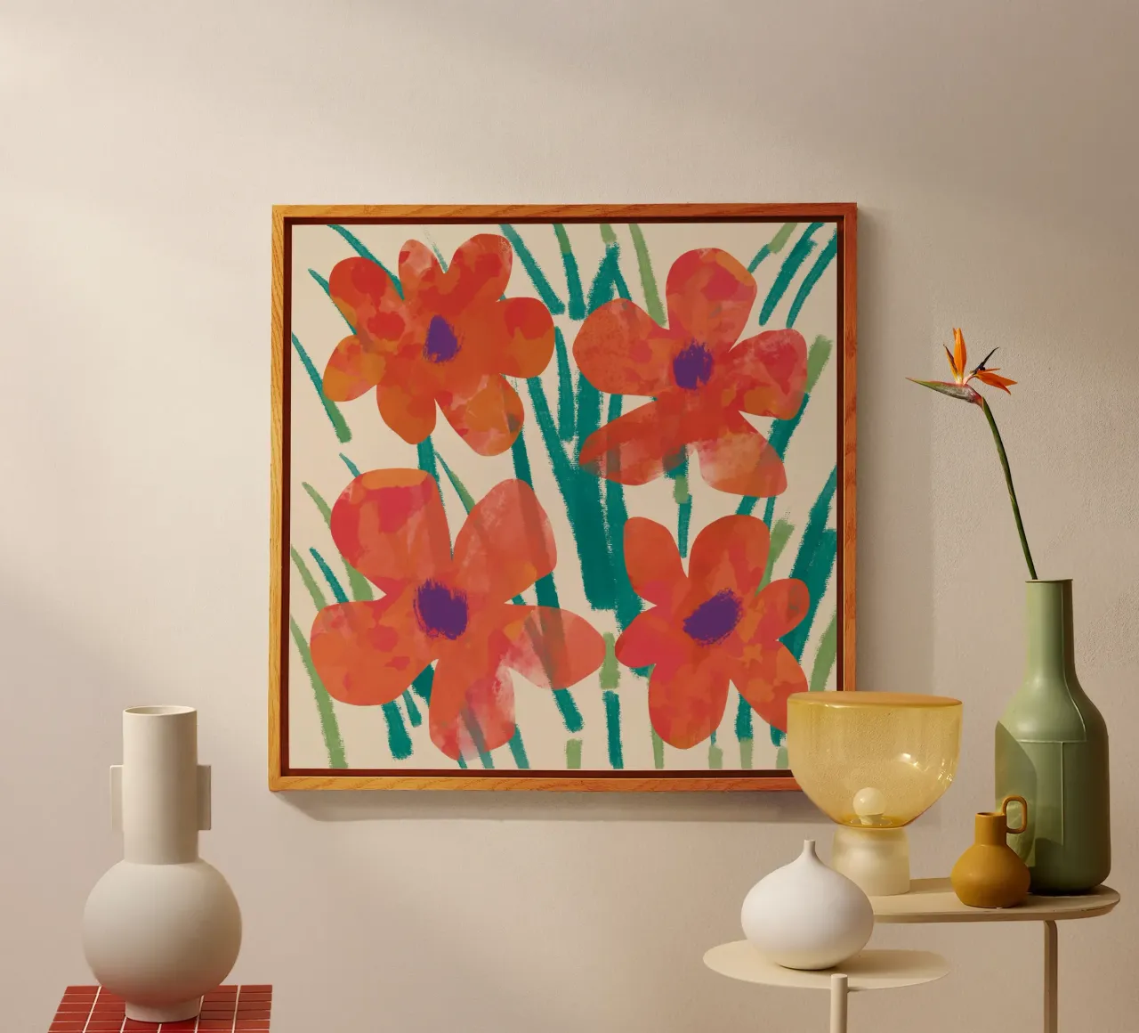 Botanical pattern 03 acrylic glass by Little Dean