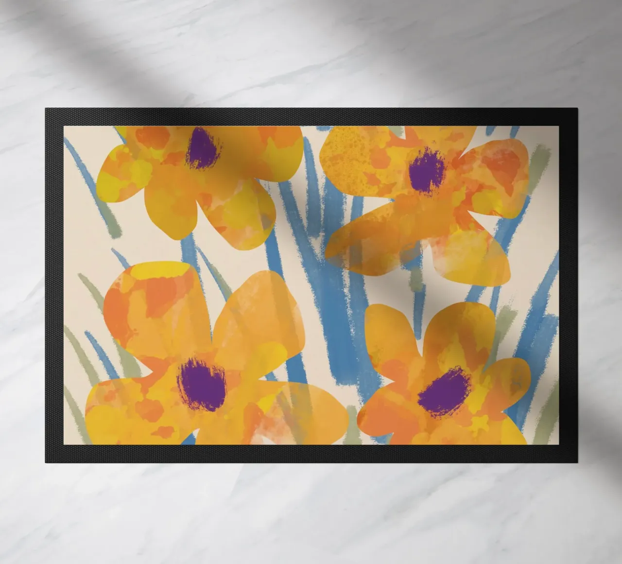 Botanical pattern 04 doormat by Little Dean