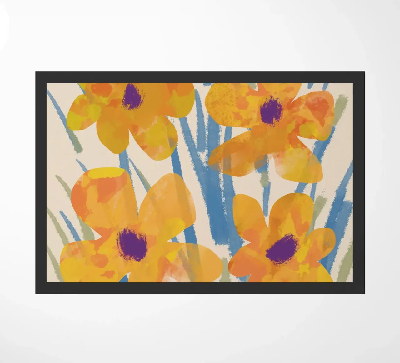 Botanical pattern 04 doormat by Little Dean