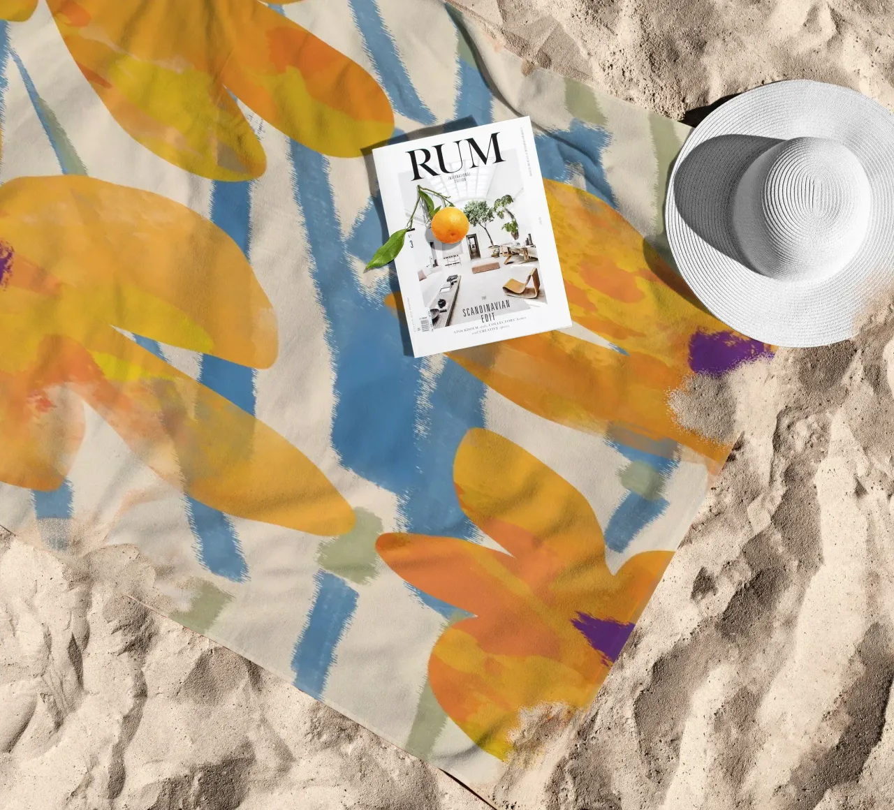 Motivo botanico 04 telo mare da Little Dean