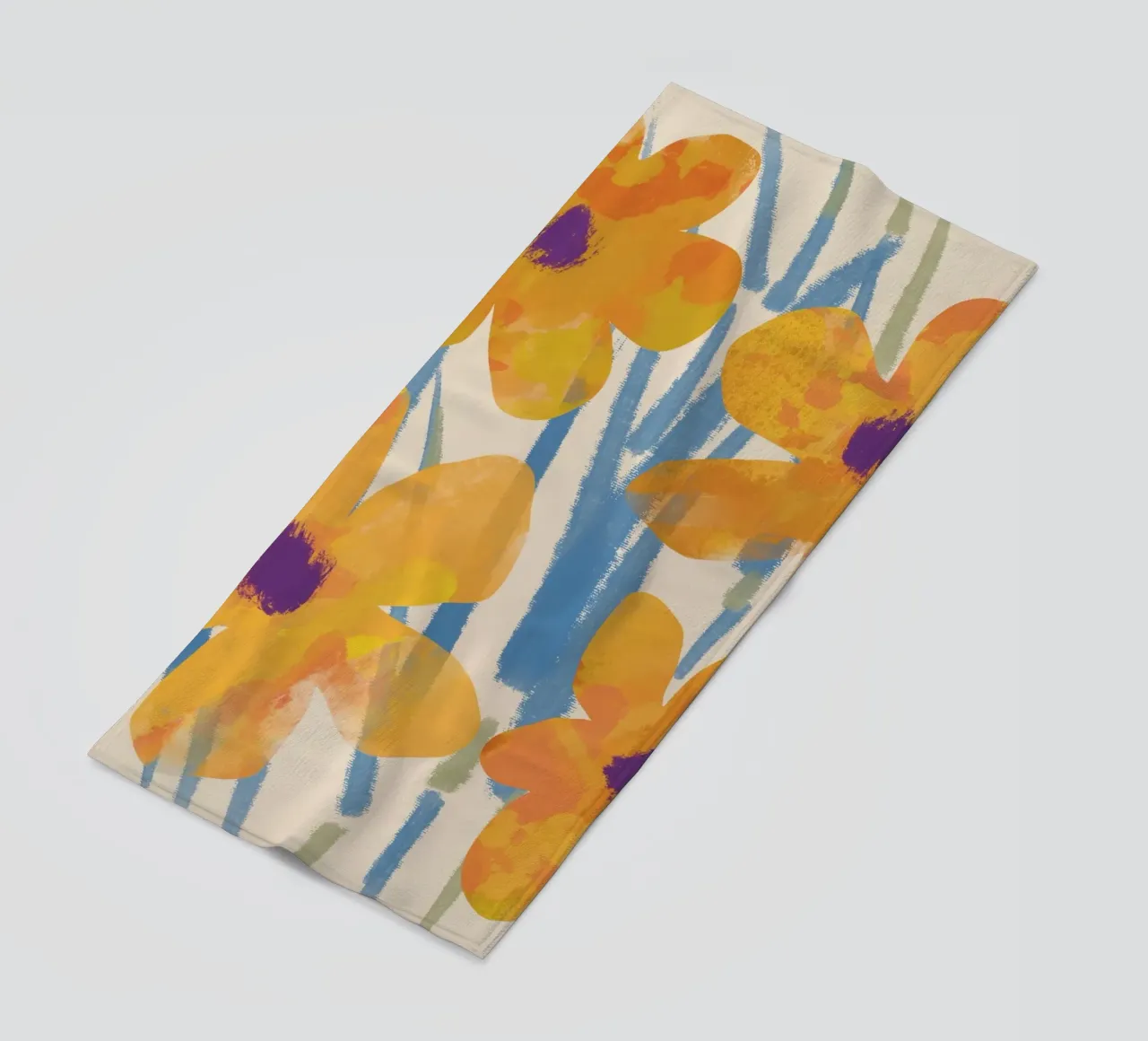 Botanical pattern 04 beach towel by Little Dean