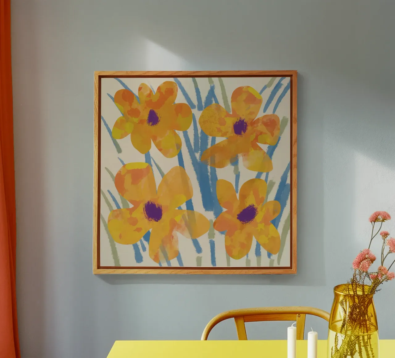 Botanisch patroon 04 acryl van Little Dean