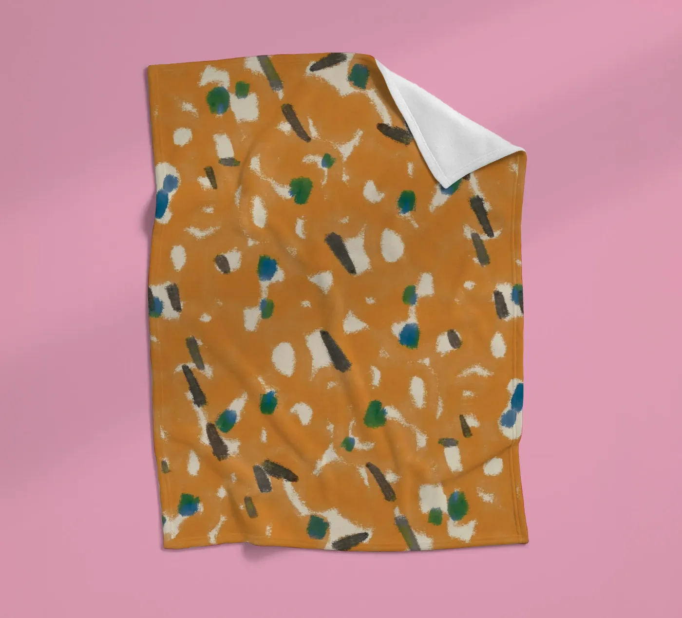 Botanisches Muster 05 Fleecedecke von Little Dean