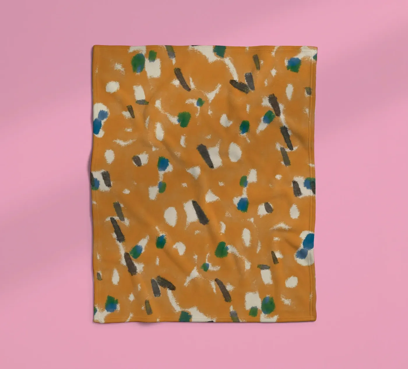 Botanisches Muster 05 Fleecedecke von Little Dean