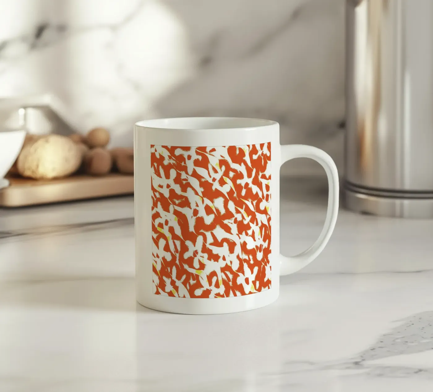 Botanical pattern 06 ceramic mug by Little Dean