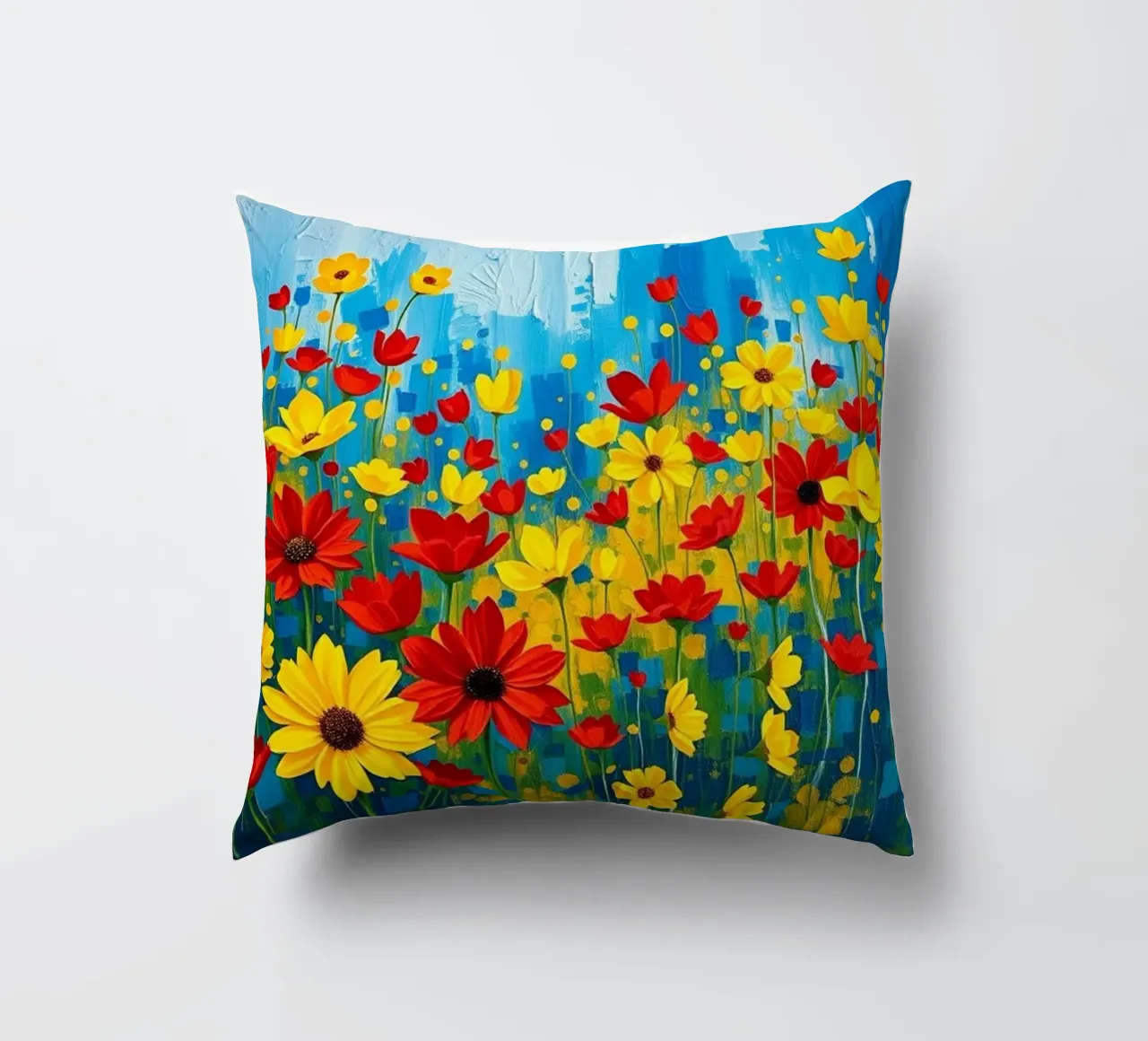 Un'esplosione di colori e texture cuscino da Artistic-shop