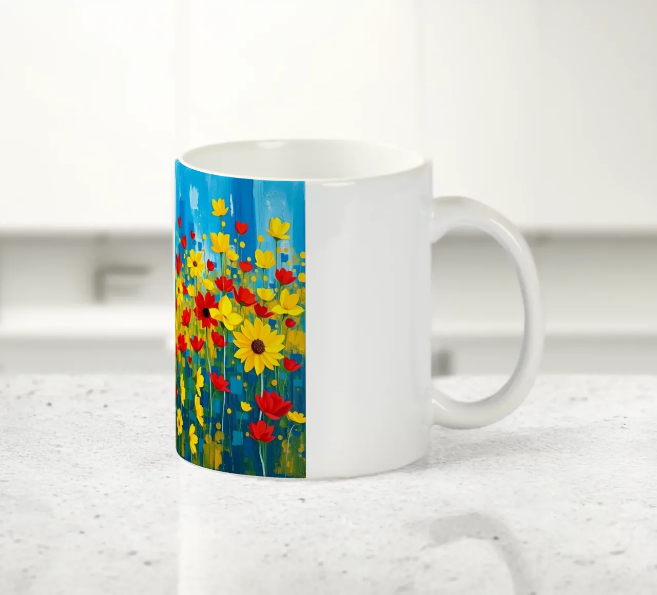 Un'esplosione di colori e texture tazza in ceramica da Artistic-shop