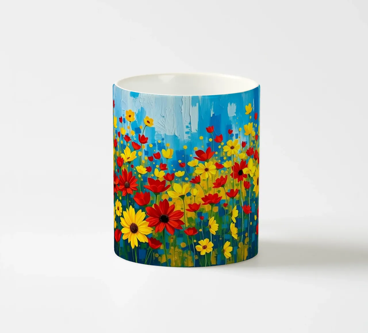 Un'esplosione di colori e texture tazza in ceramica da Artistic-shop