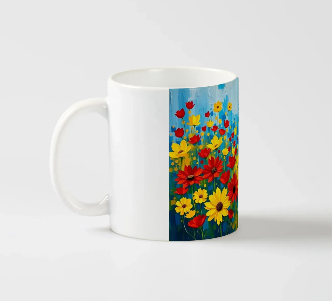 Un'esplosione di colori e texture tazza in ceramica da Artistic-shop