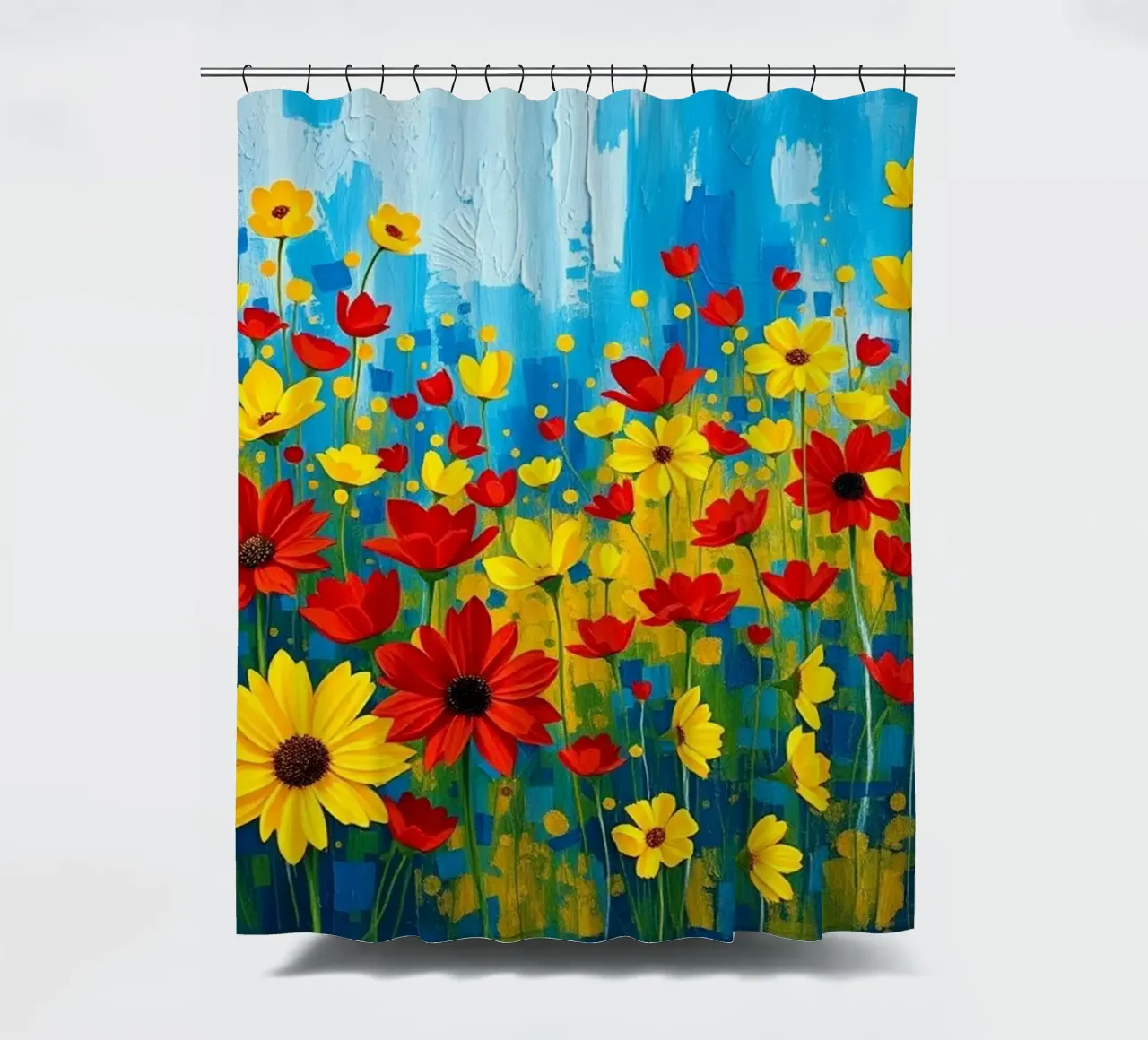Un'esplosione di colori e texture tenda da doccia da Artistic-shop