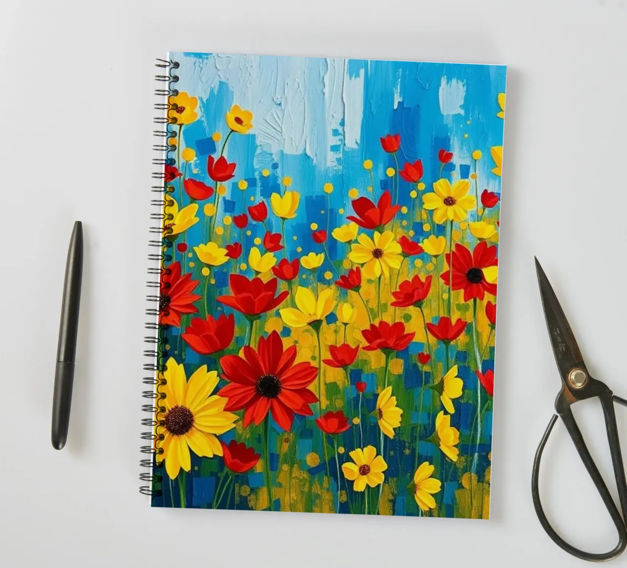 An explosion of color and texture spiral notebook by Artistic-shop