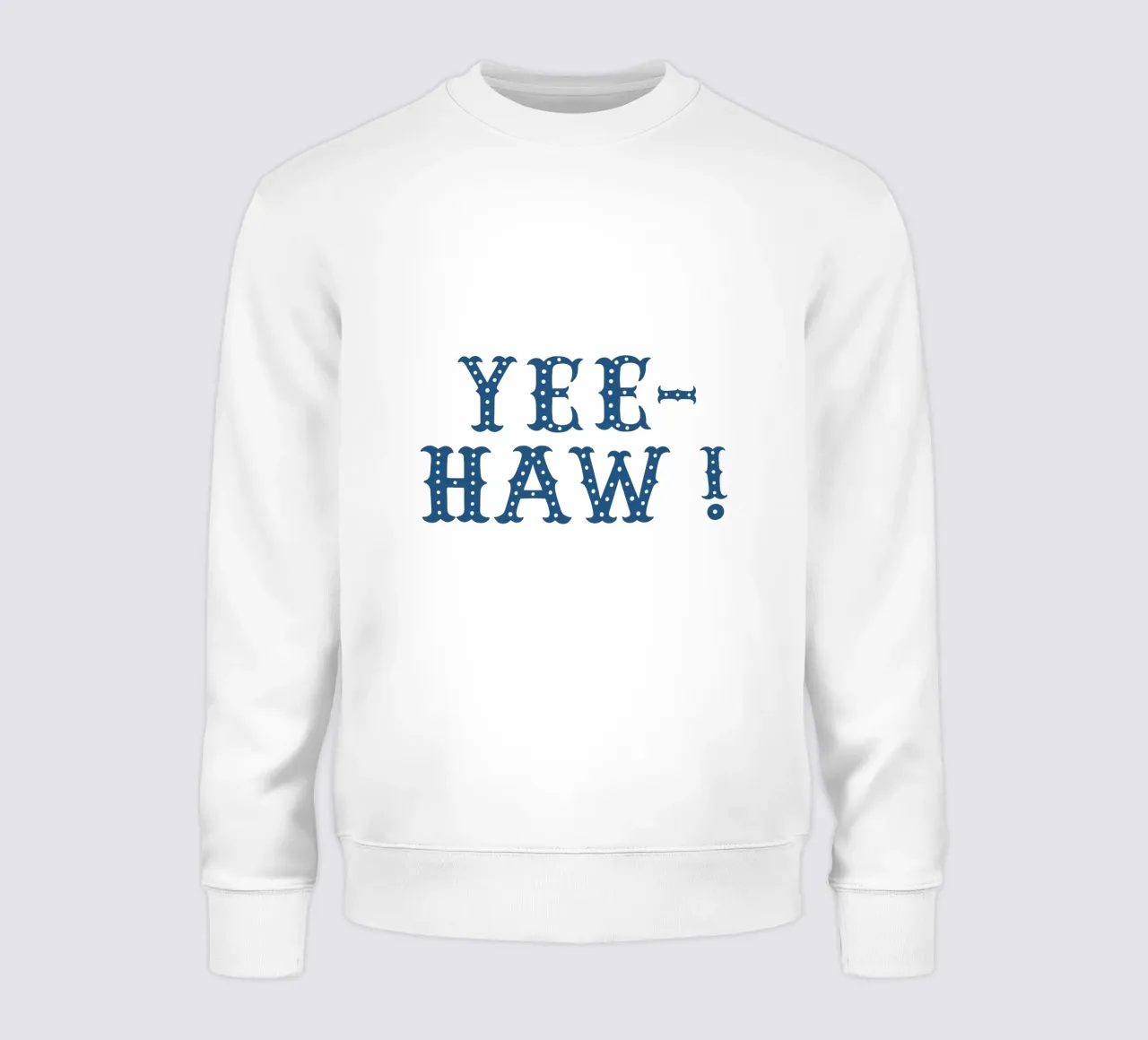 YEE-HAW! – Western Typography Print in red white blue felpa da Vivdesign