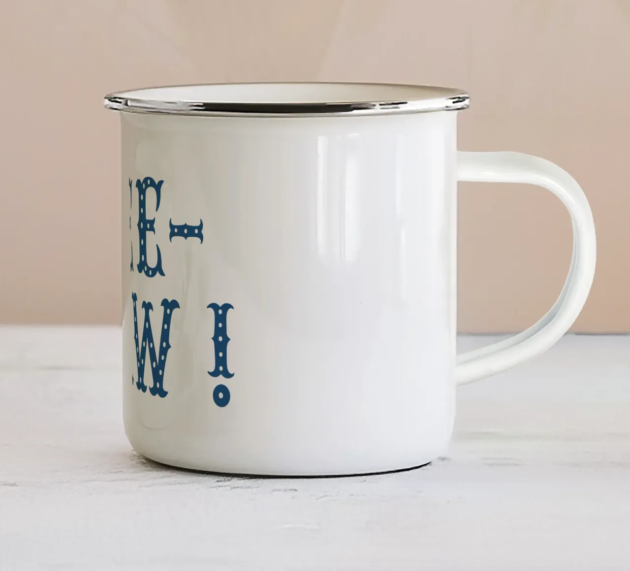 YEE-HAW! – Western Typography Print in red white blue tazza in smalto da Vivdesign