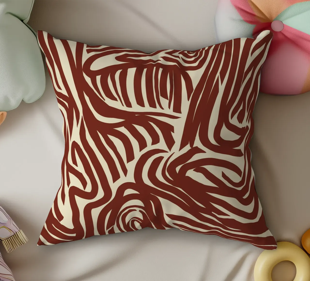 Labyrinth pattern decorative cushion by Little Dean