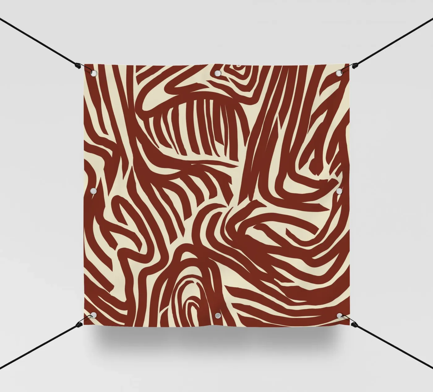 Labyrint patroon pvc-zeil van Little Dean