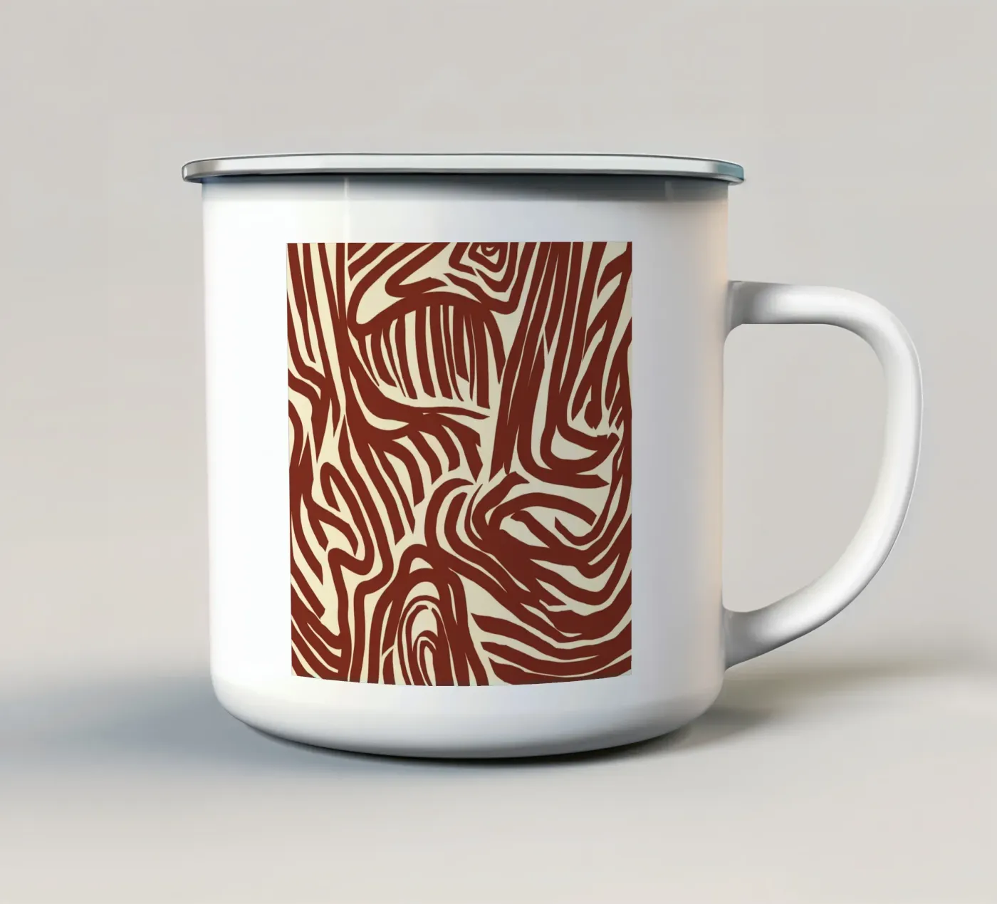 Labyrinth-Muster Emaille Tasse von Little Dean