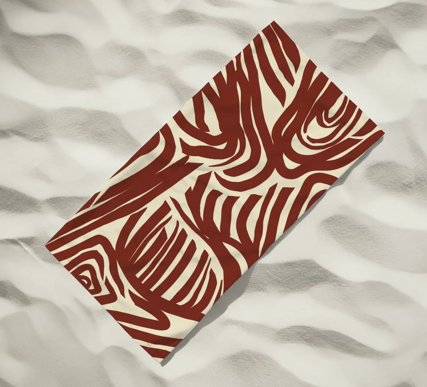 Labyrint patroon strandhanddoek van Little Dean