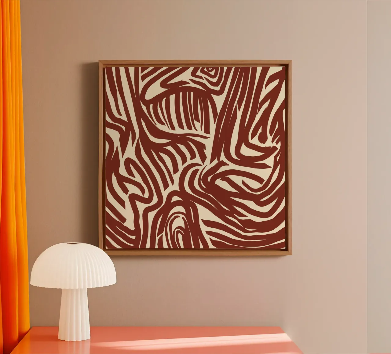 Labyrinth pattern canvas by Little Dean