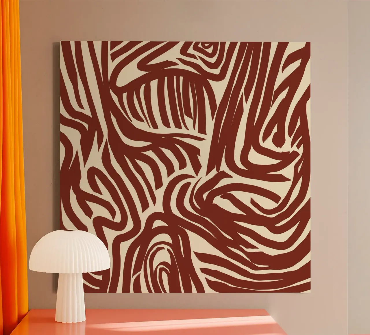 Labyrinth pattern canvas by Little Dean