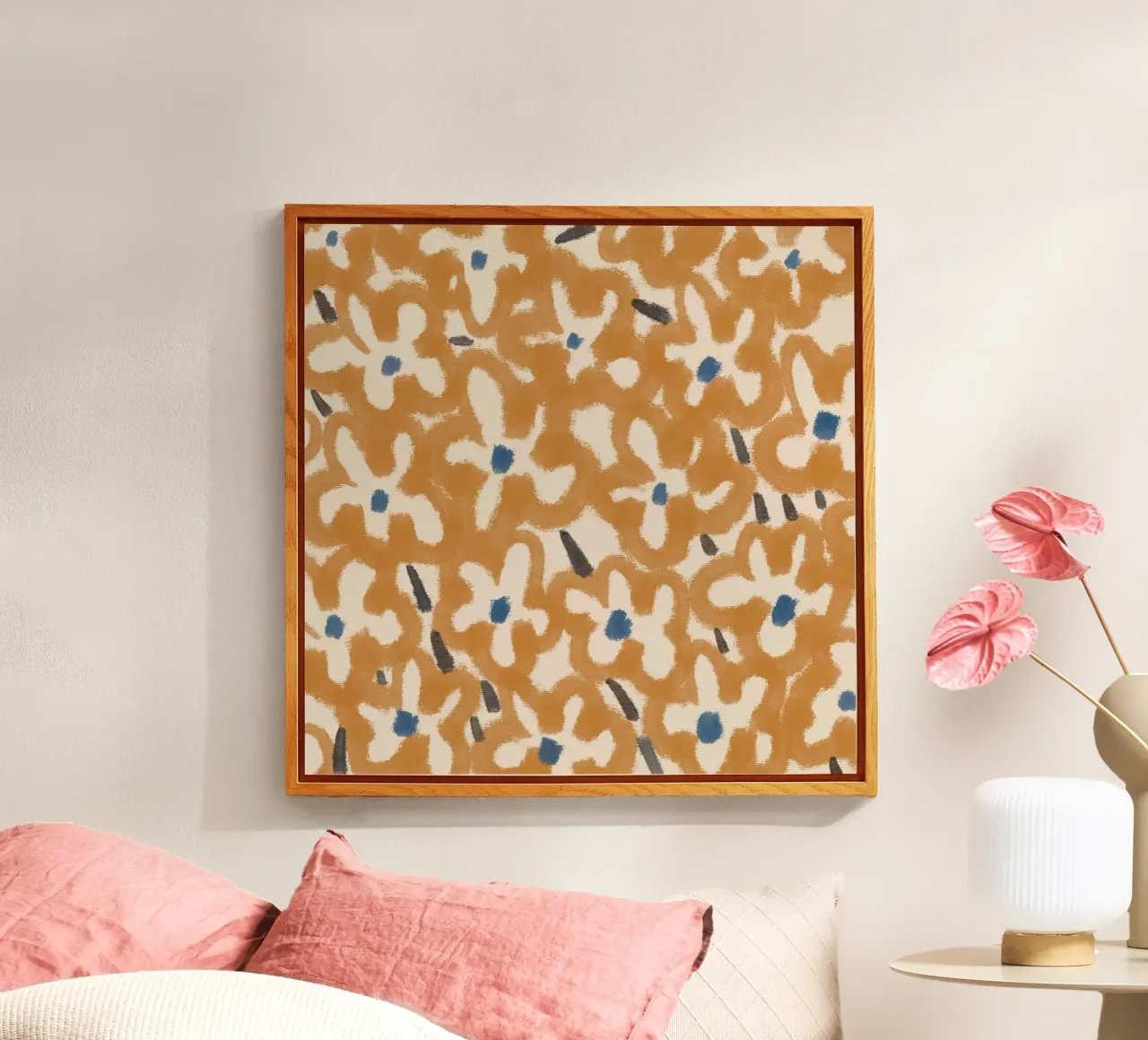 Botanisch patroon 08 acryl van Little Dean