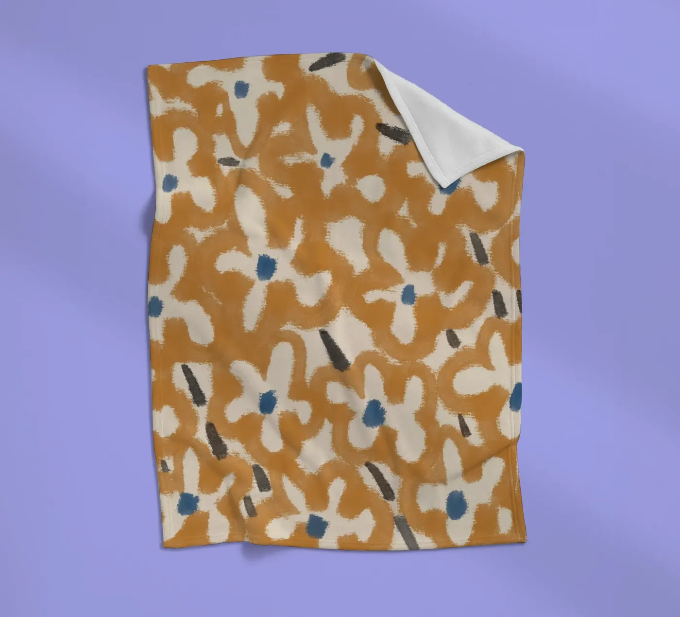 Botanical pattern 08 fleece blanket by Little Dean