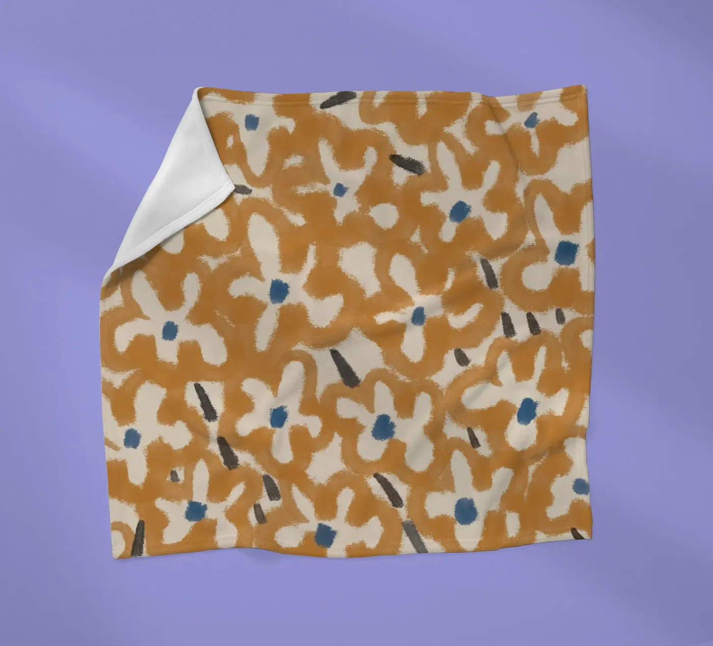 Botanical pattern 08 fleece blanket by Little Dean