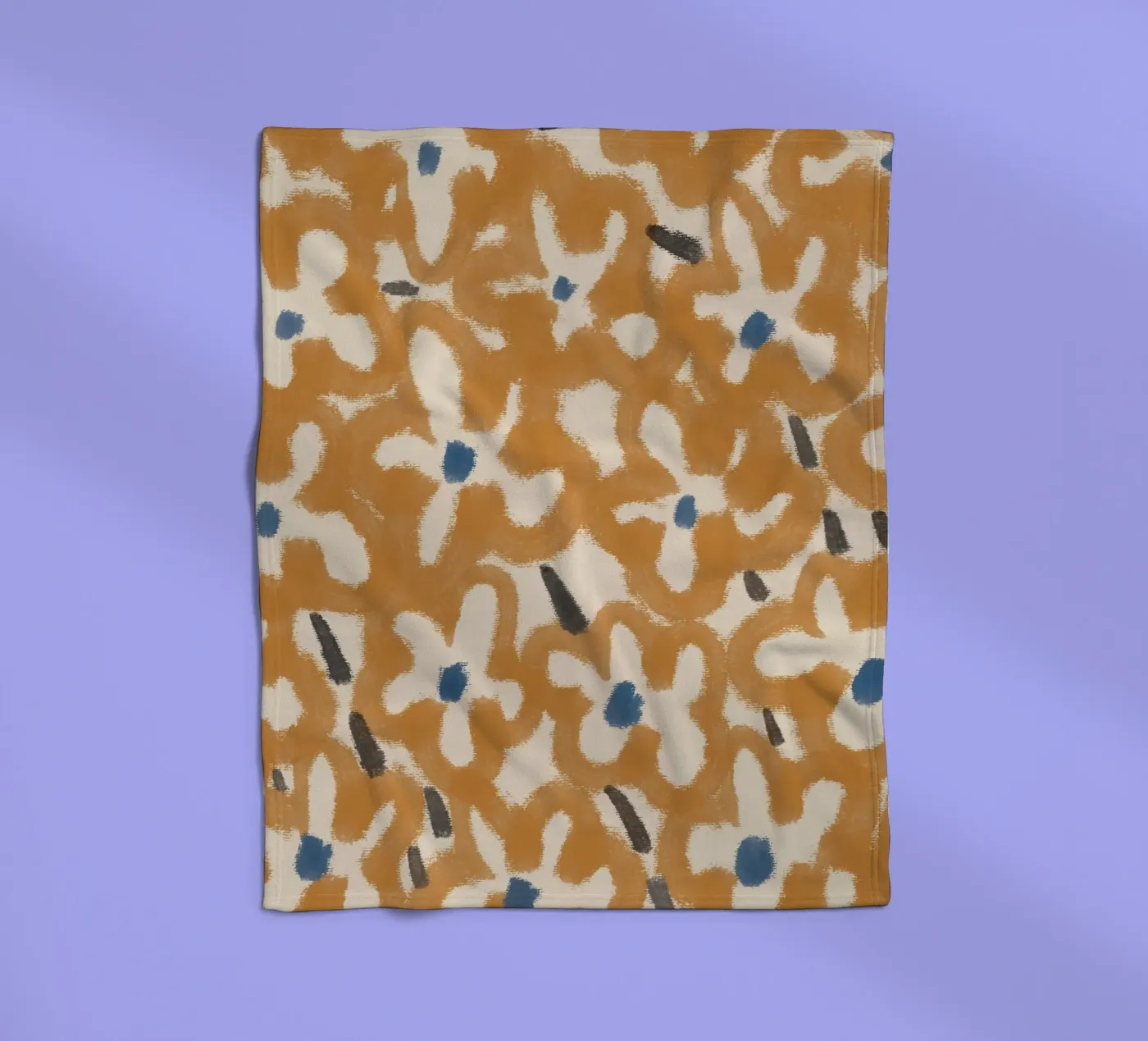 Botanical pattern 08 fleece blanket by Little Dean