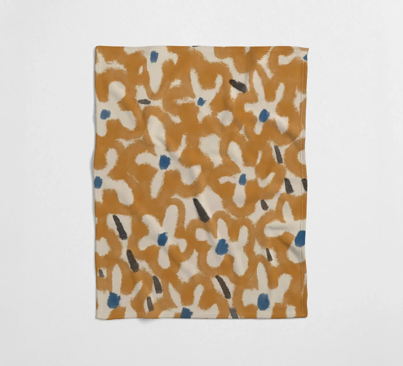 Botanical pattern 08 fleece blanket by Little Dean