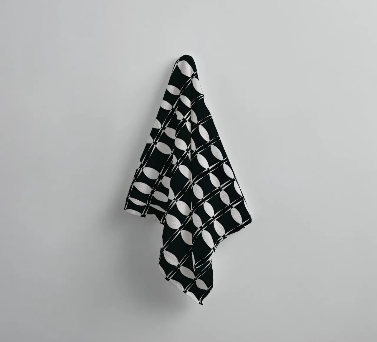 Decorative grid towel by Little Dean