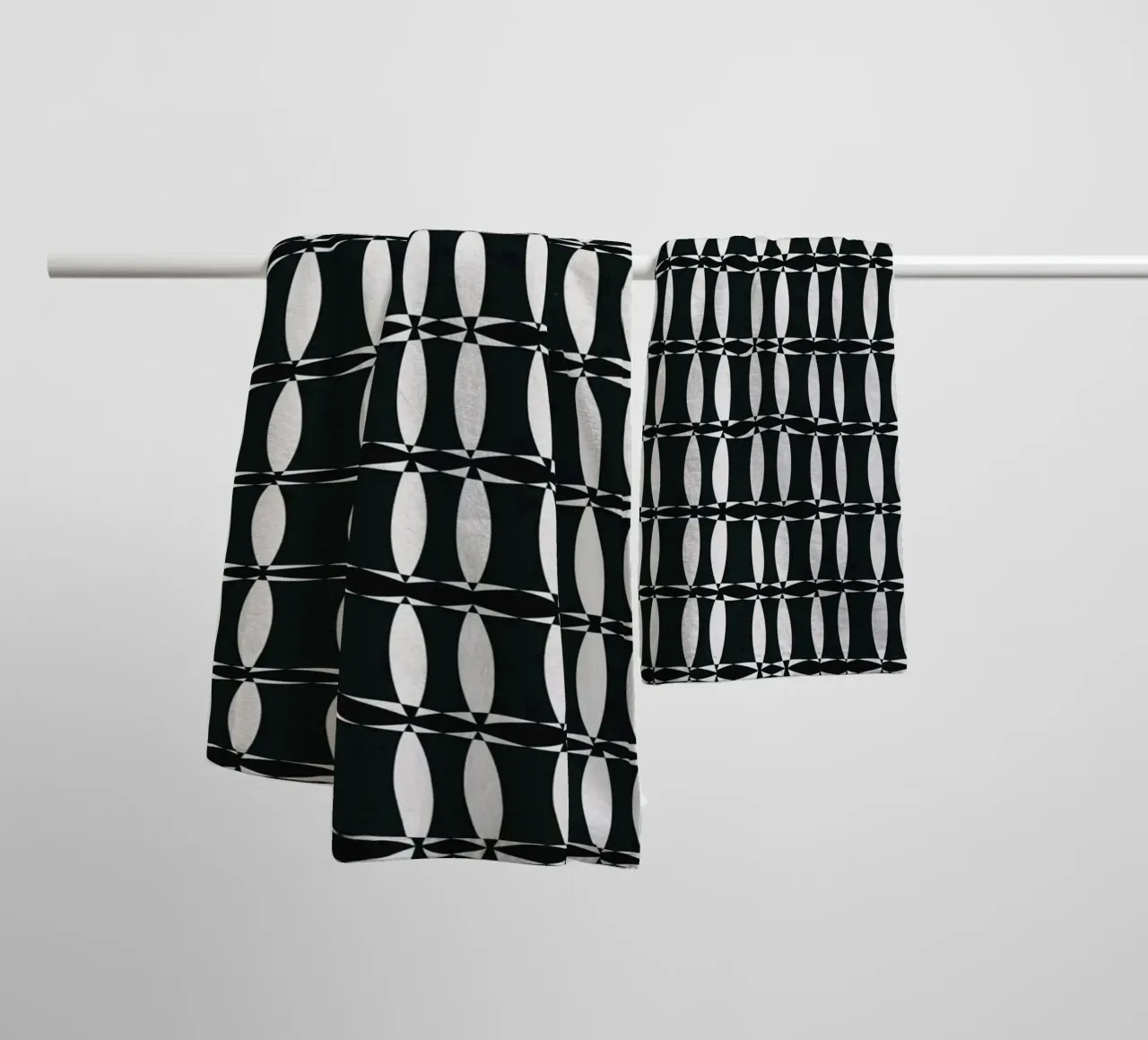 Decorative grid towel by Little Dean