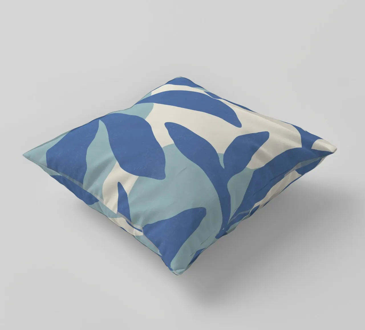 Astratto botanico - Blu cuscino da MoonlightPrint