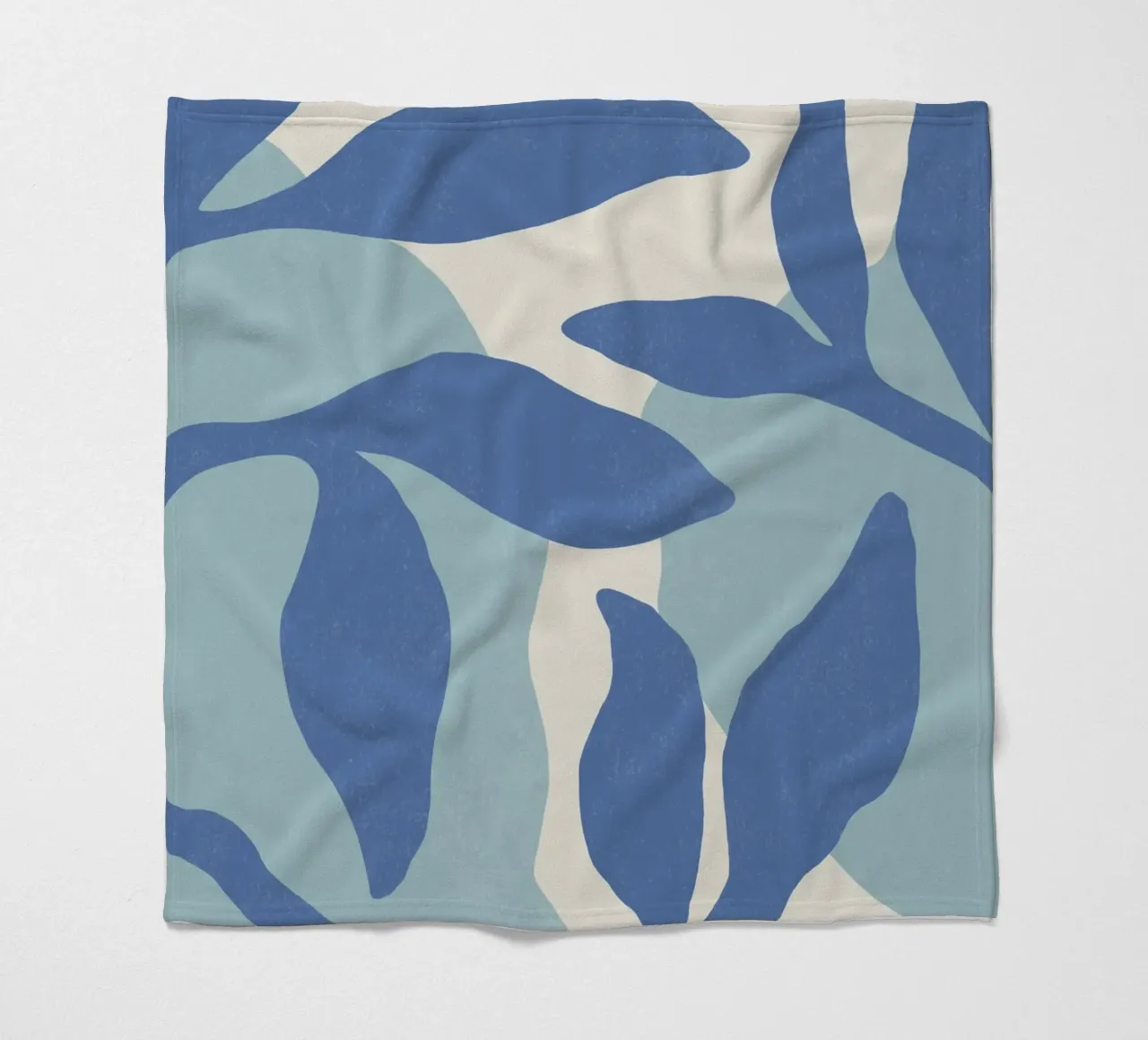Astratto botanico - Blu coperta in pile da MoonlightPrint