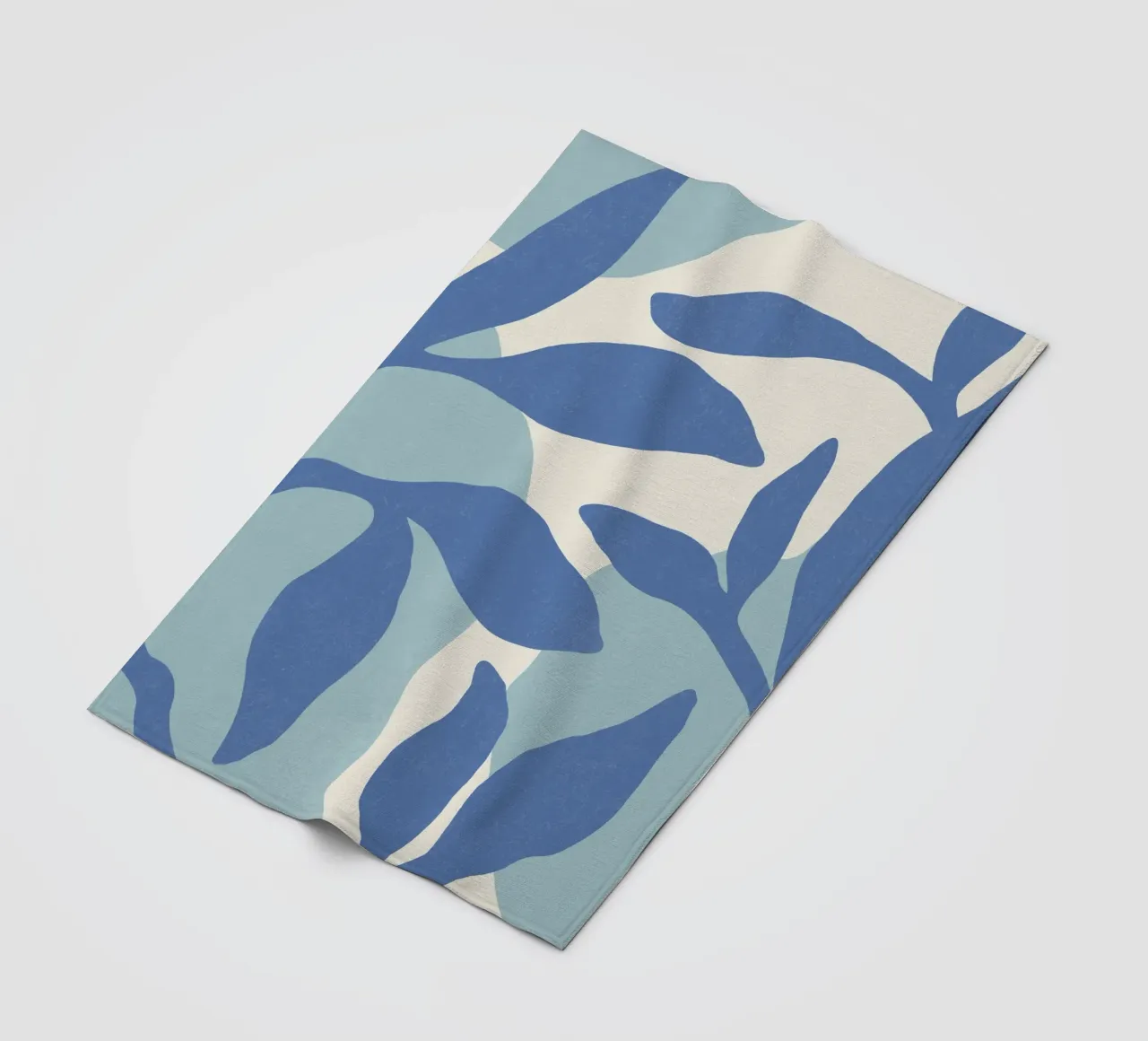 Astratto botanico - Blu coperta in pile da MoonlightPrint