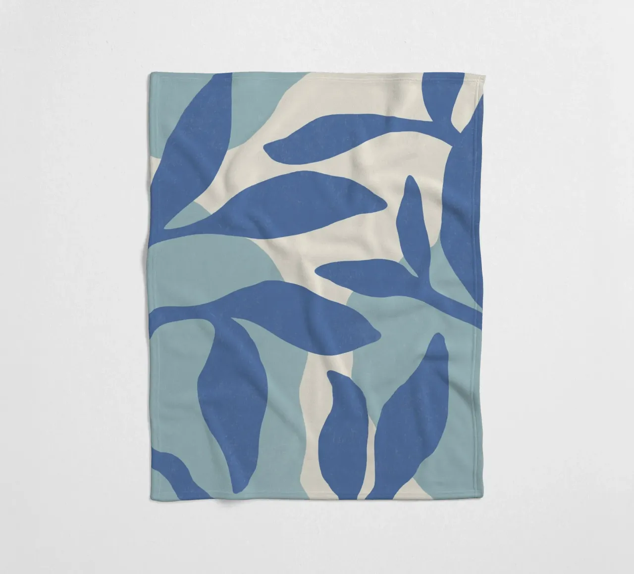 Astratto botanico - Blu coperta in pile da MoonlightPrint