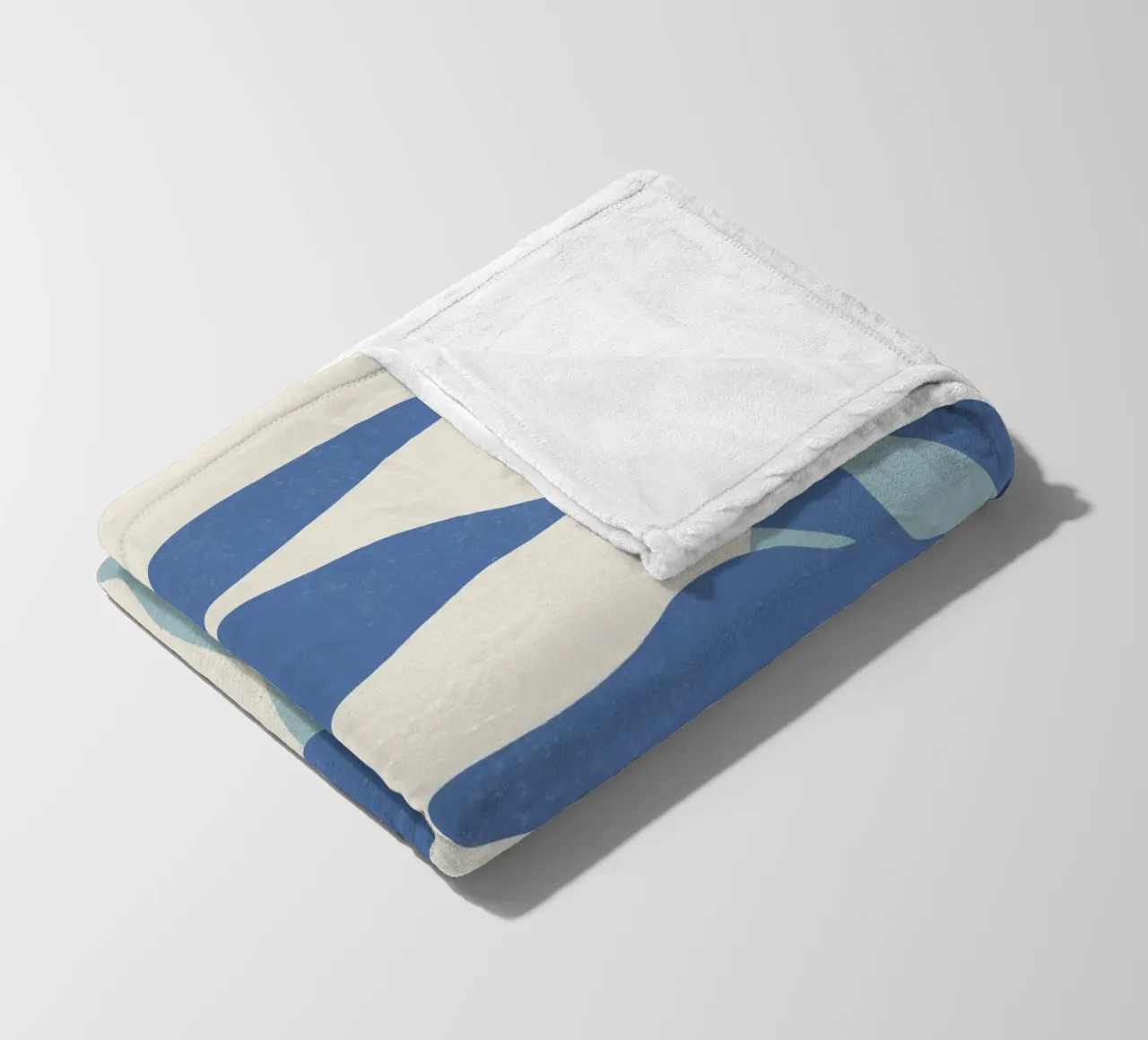 Astratto botanico - Blu coperta in pile da MoonlightPrint