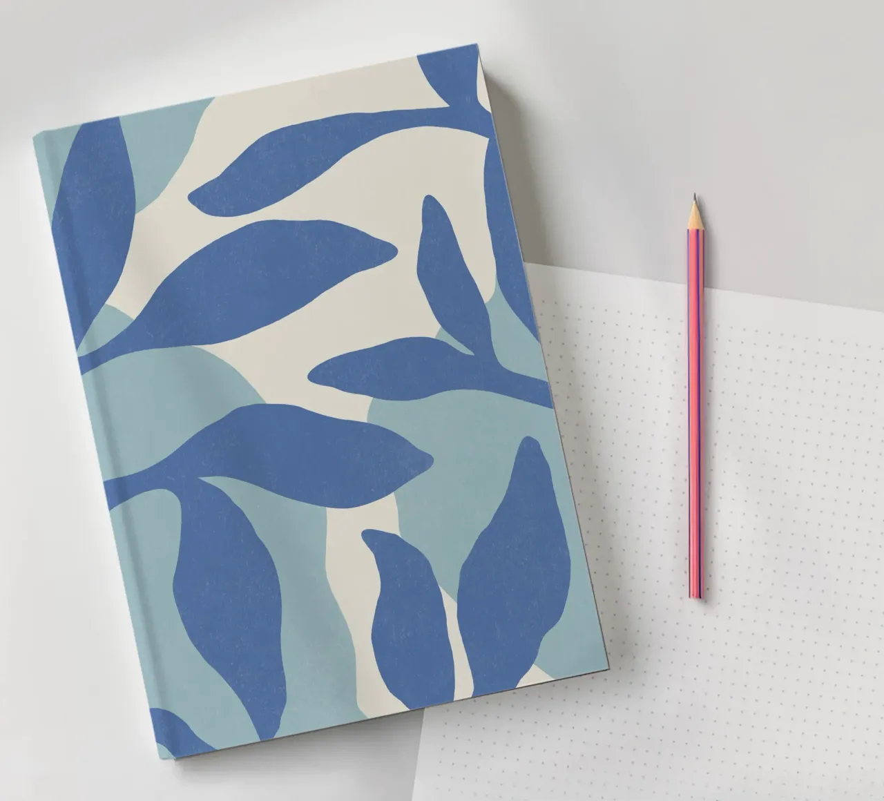 Botanic Abstract - Blue notebook by MoonlightPrint