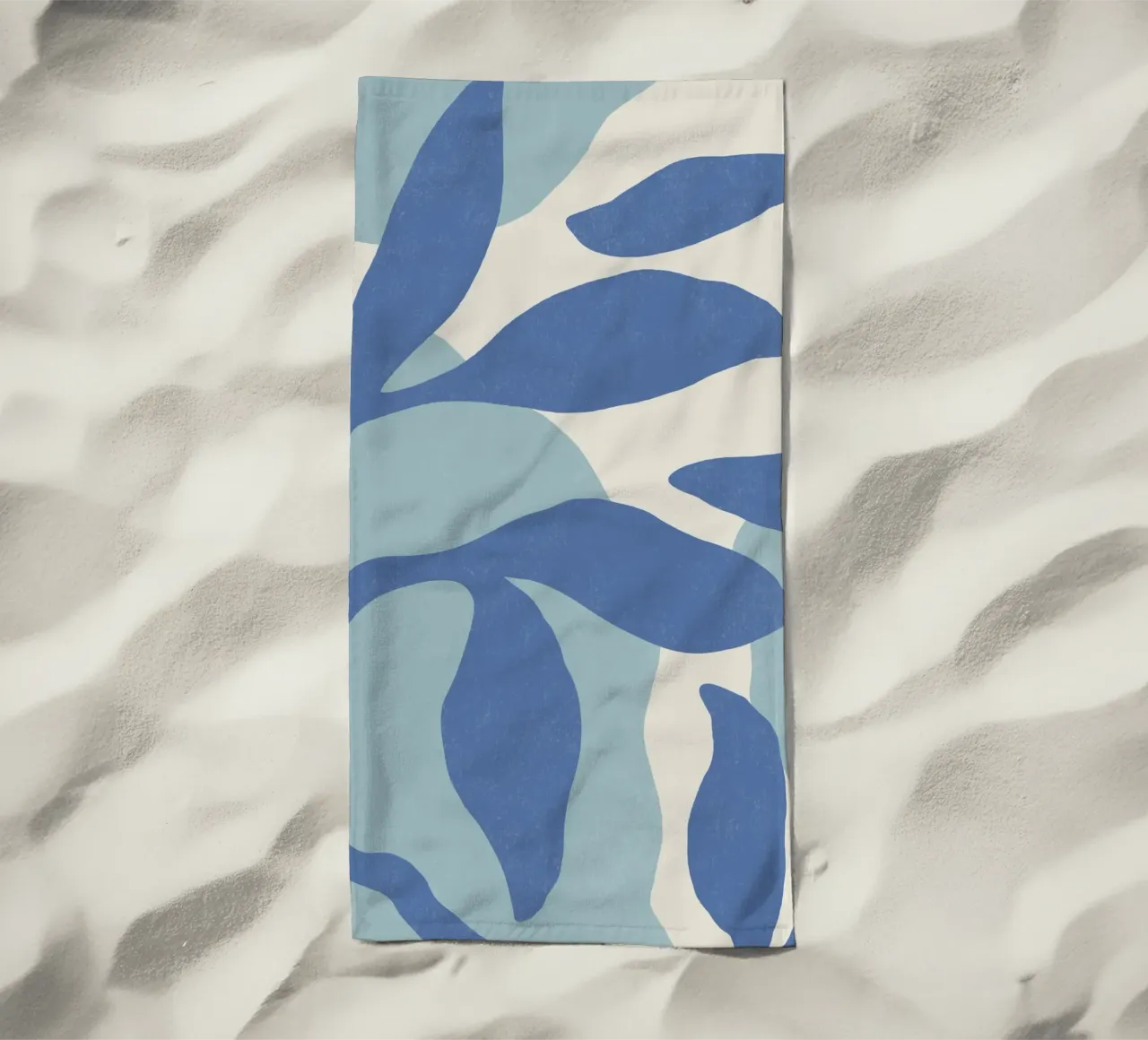 Astratto botanico - Blu telo mare da MoonlightPrint