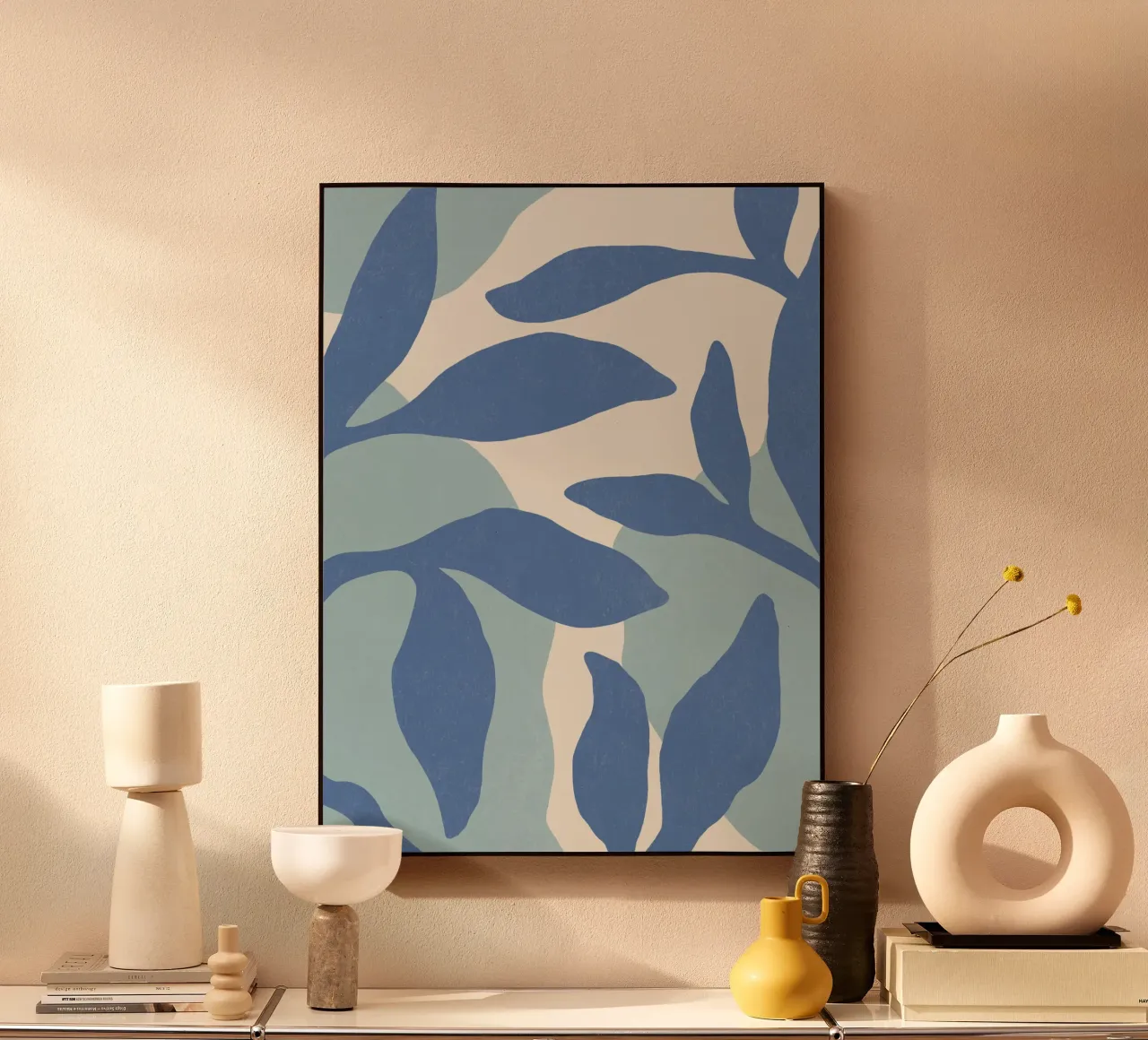 Astratto botanico - Blu plexiglass da MoonlightPrint
