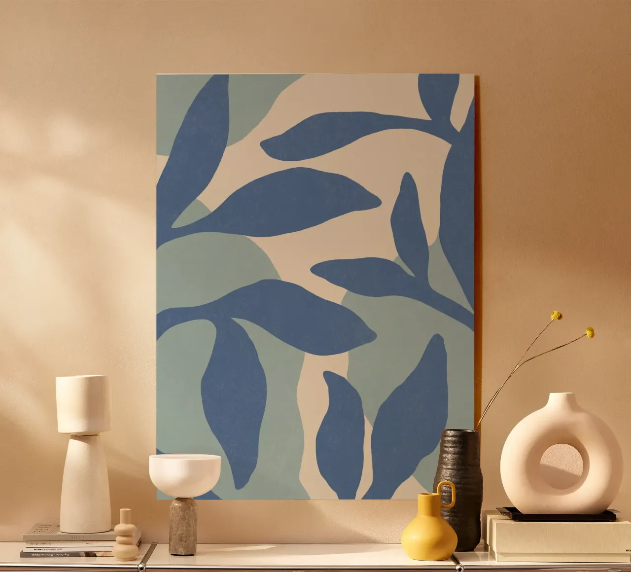 Astratto botanico - Blu plexiglass da MoonlightPrint