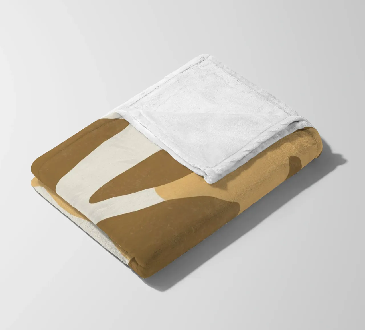 Astratto botanico - Marrone oro coperta in pile da MoonlightPrint