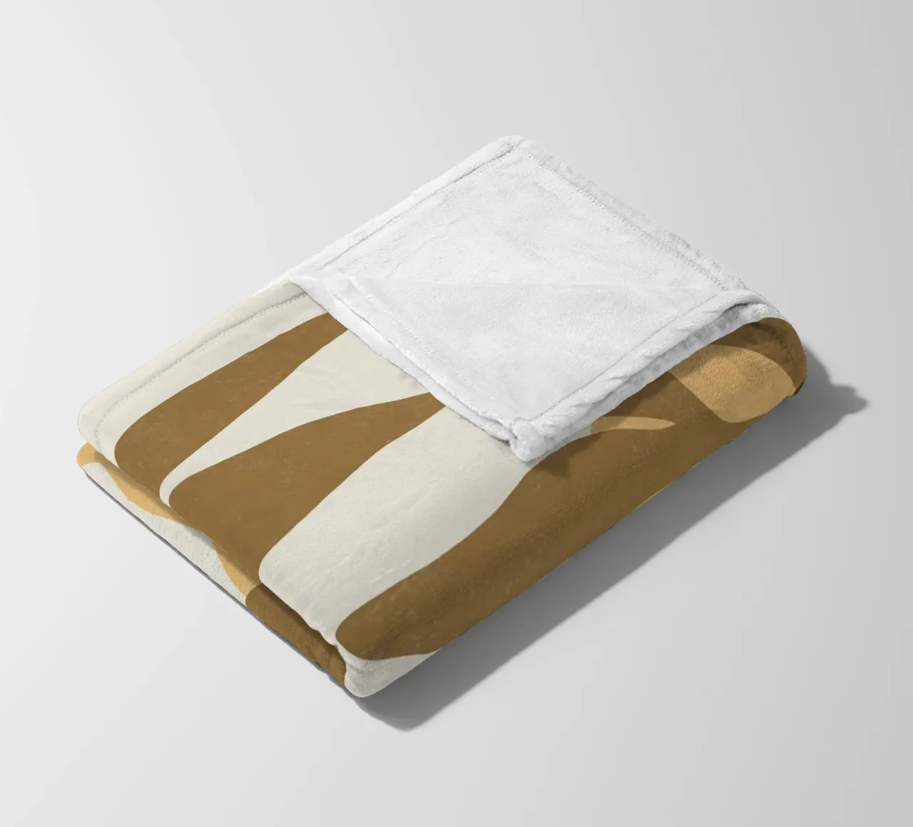 Astratto botanico - Marrone oro coperta in pile da MoonlightPrint