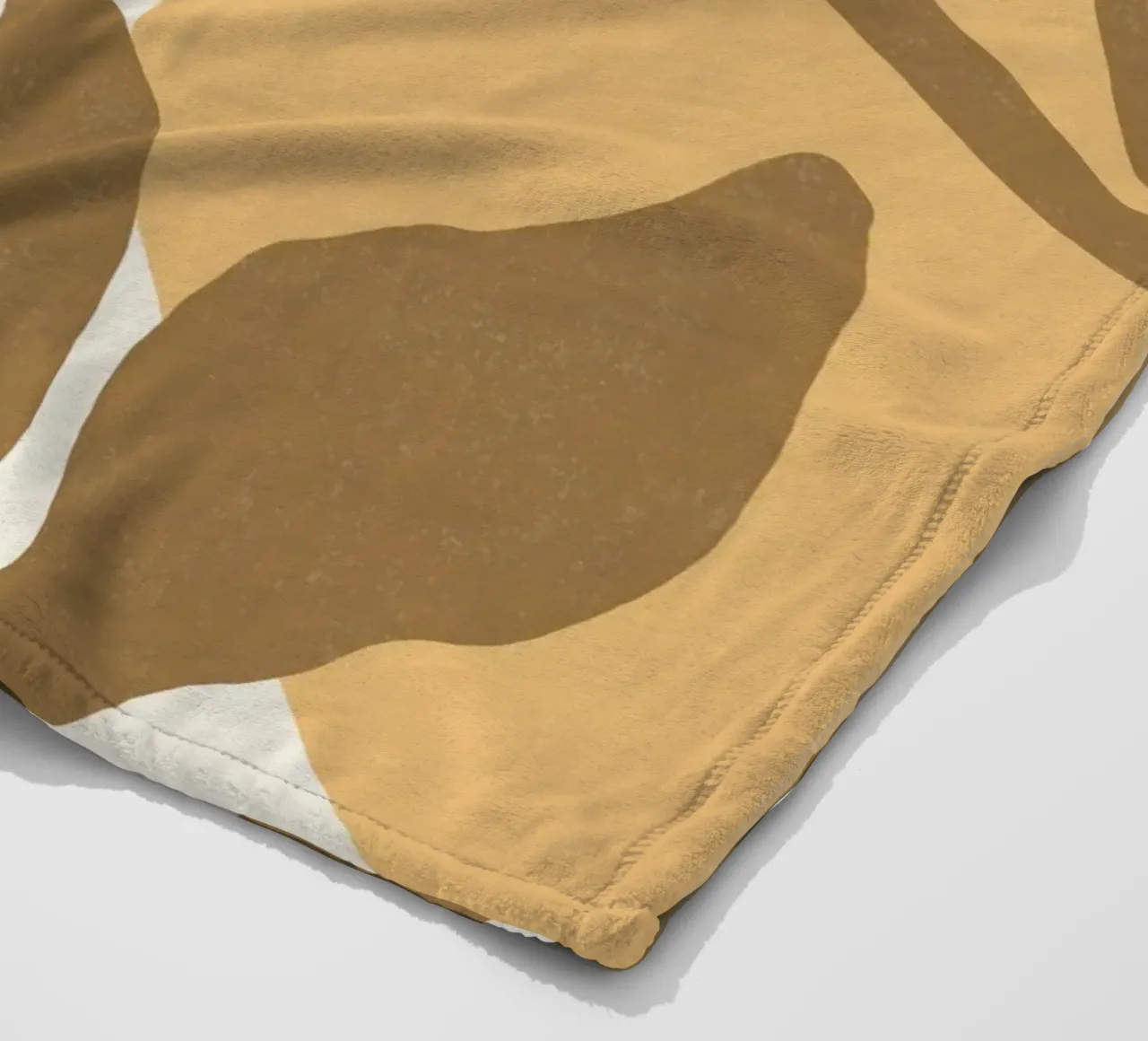 Astratto botanico - Marrone oro coperta in pile da MoonlightPrint