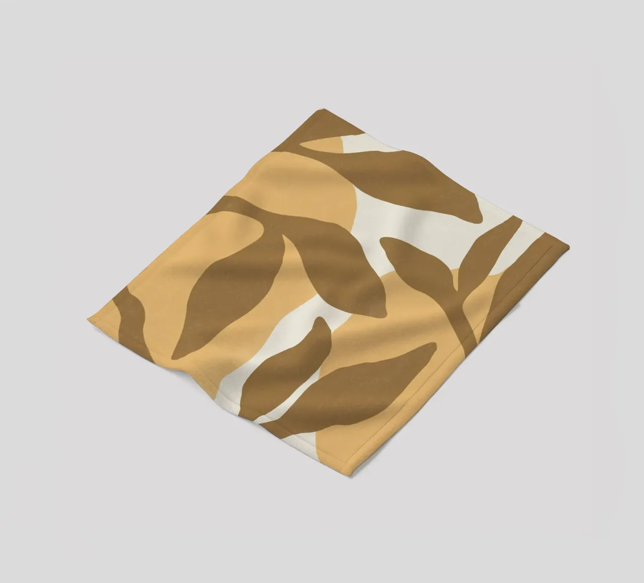Astratto botanico - Marrone oro coperta in pile da MoonlightPrint
