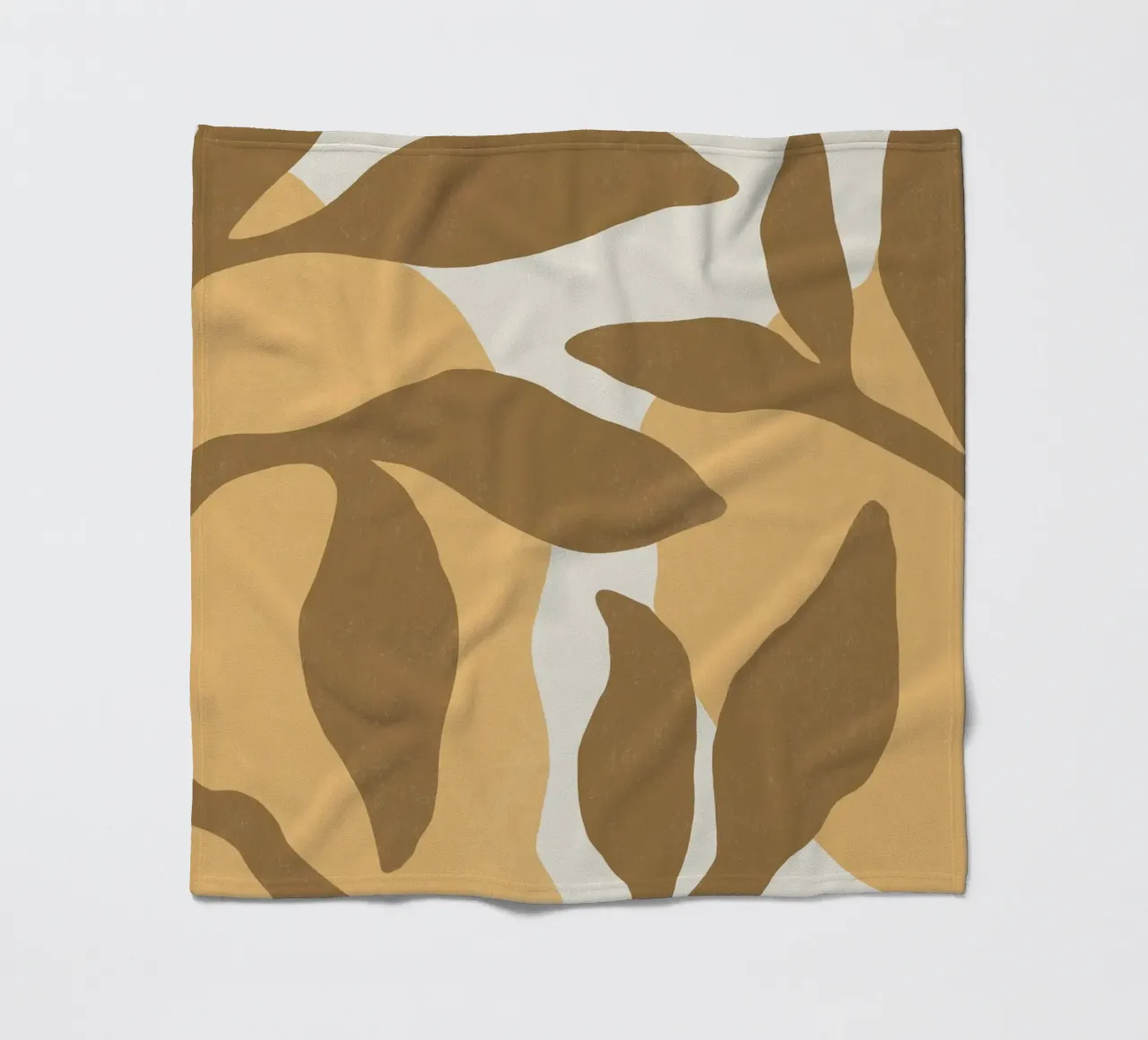 Astratto botanico - Marrone oro coperta in pile da MoonlightPrint