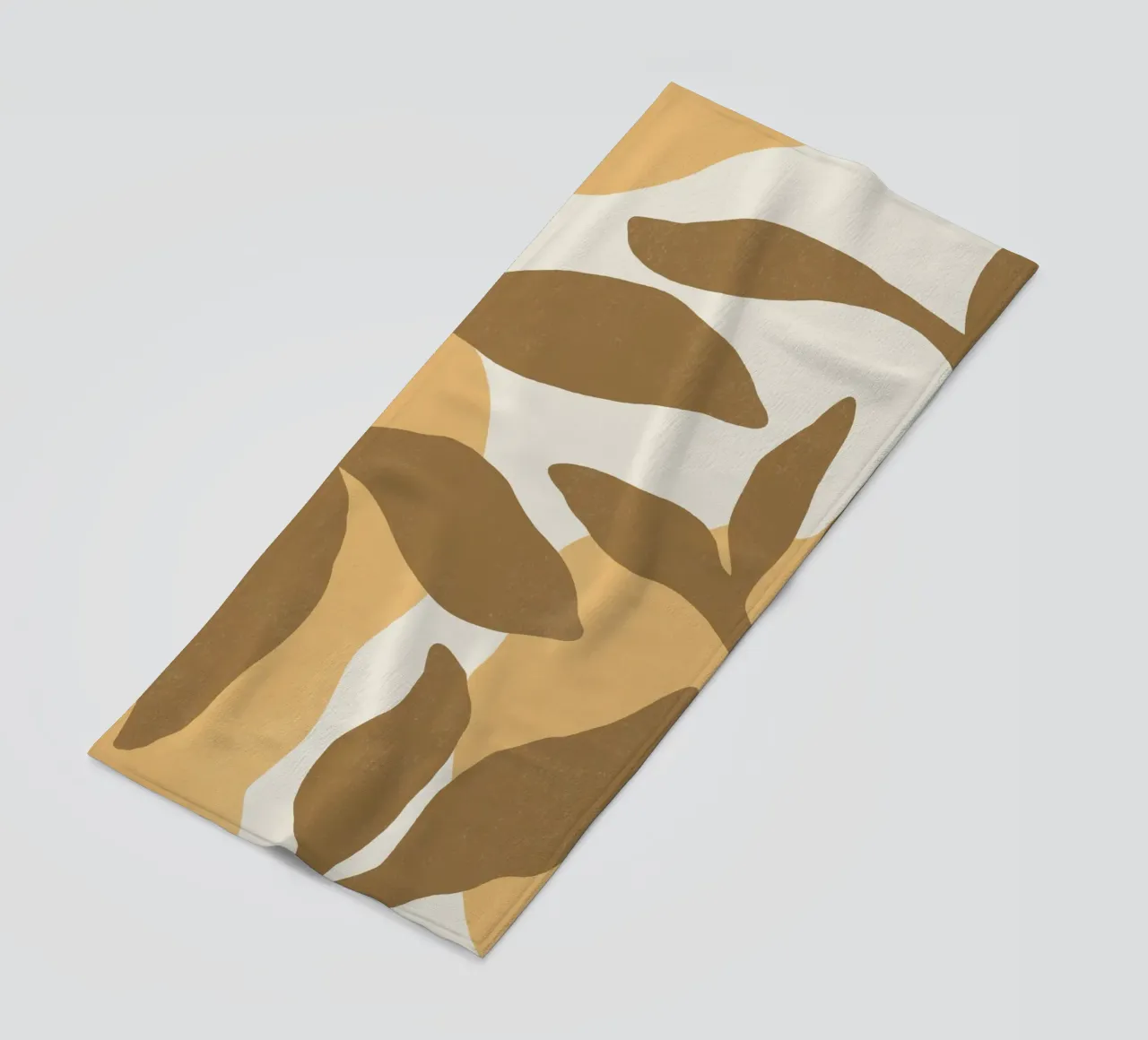 Astratto botanico - Marrone oro telo mare da MoonlightPrint