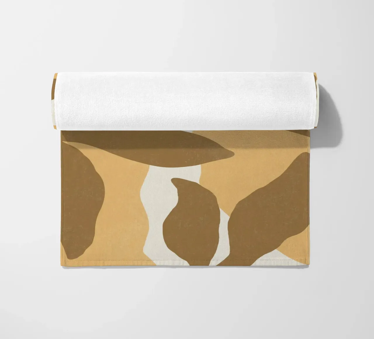 Astratto botanico - Marrone oro telo mare da MoonlightPrint