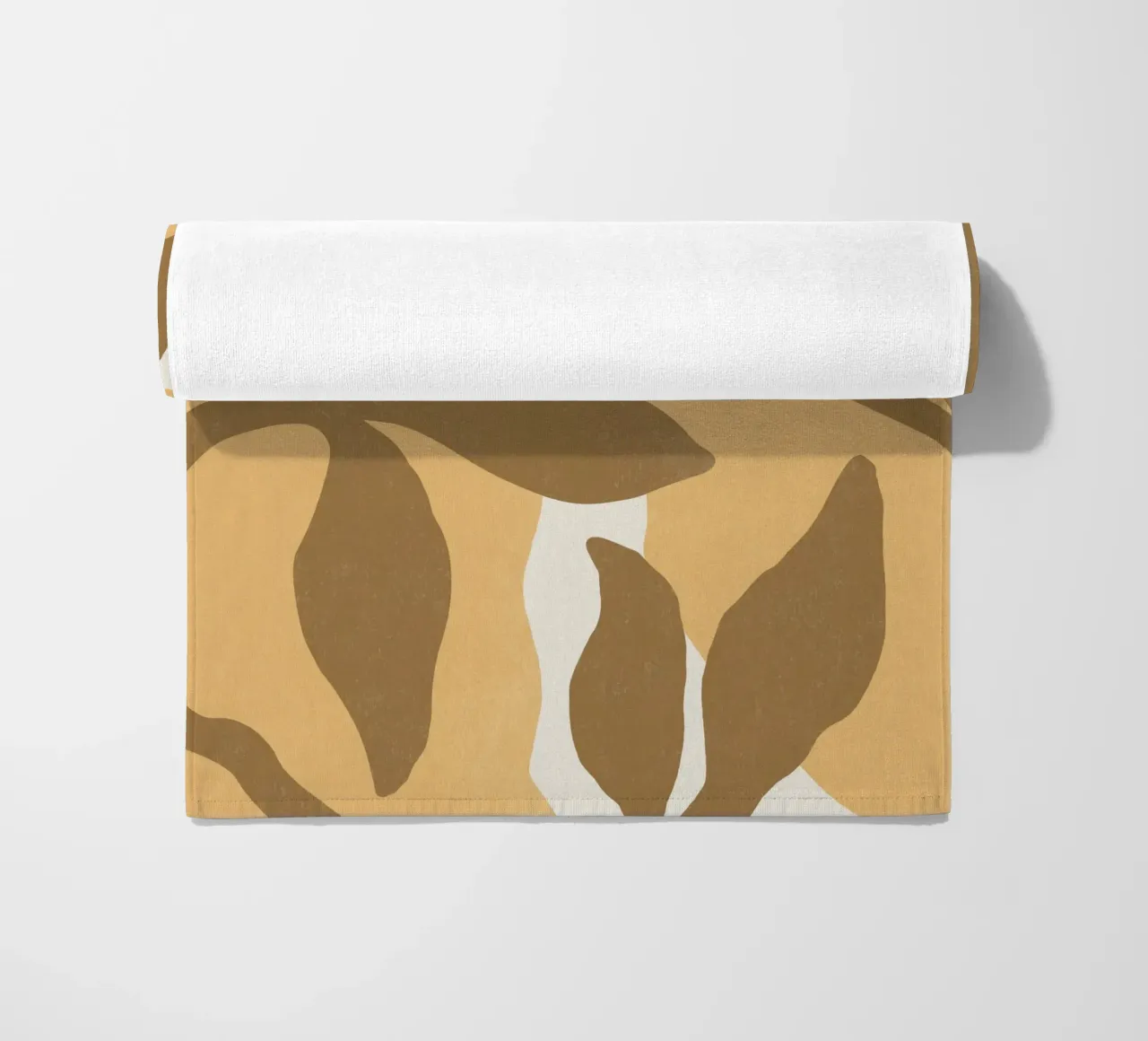 Astratto botanico - Marrone oro telo mare da MoonlightPrint