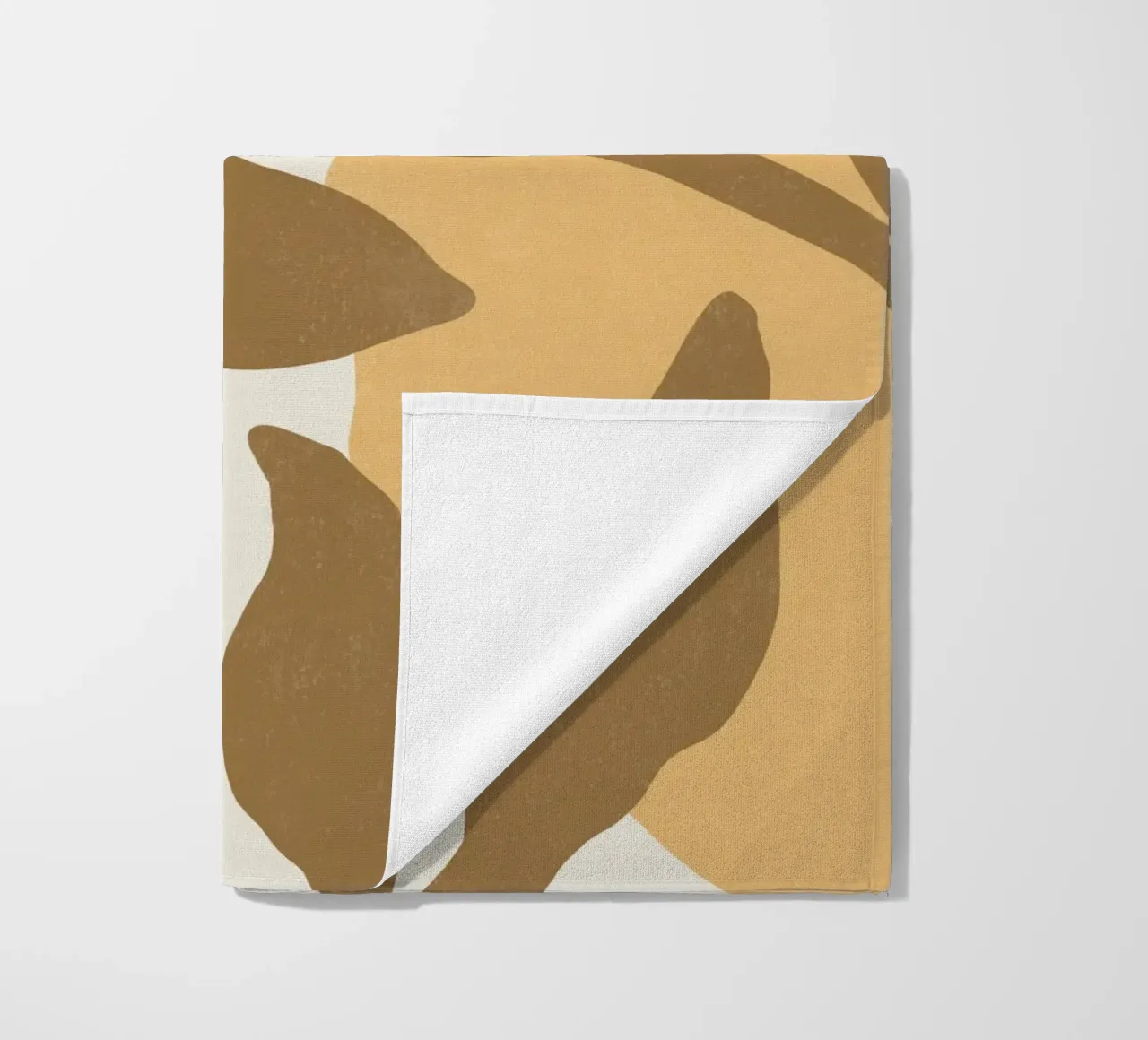 Astratto botanico - Marrone oro telo mare da MoonlightPrint