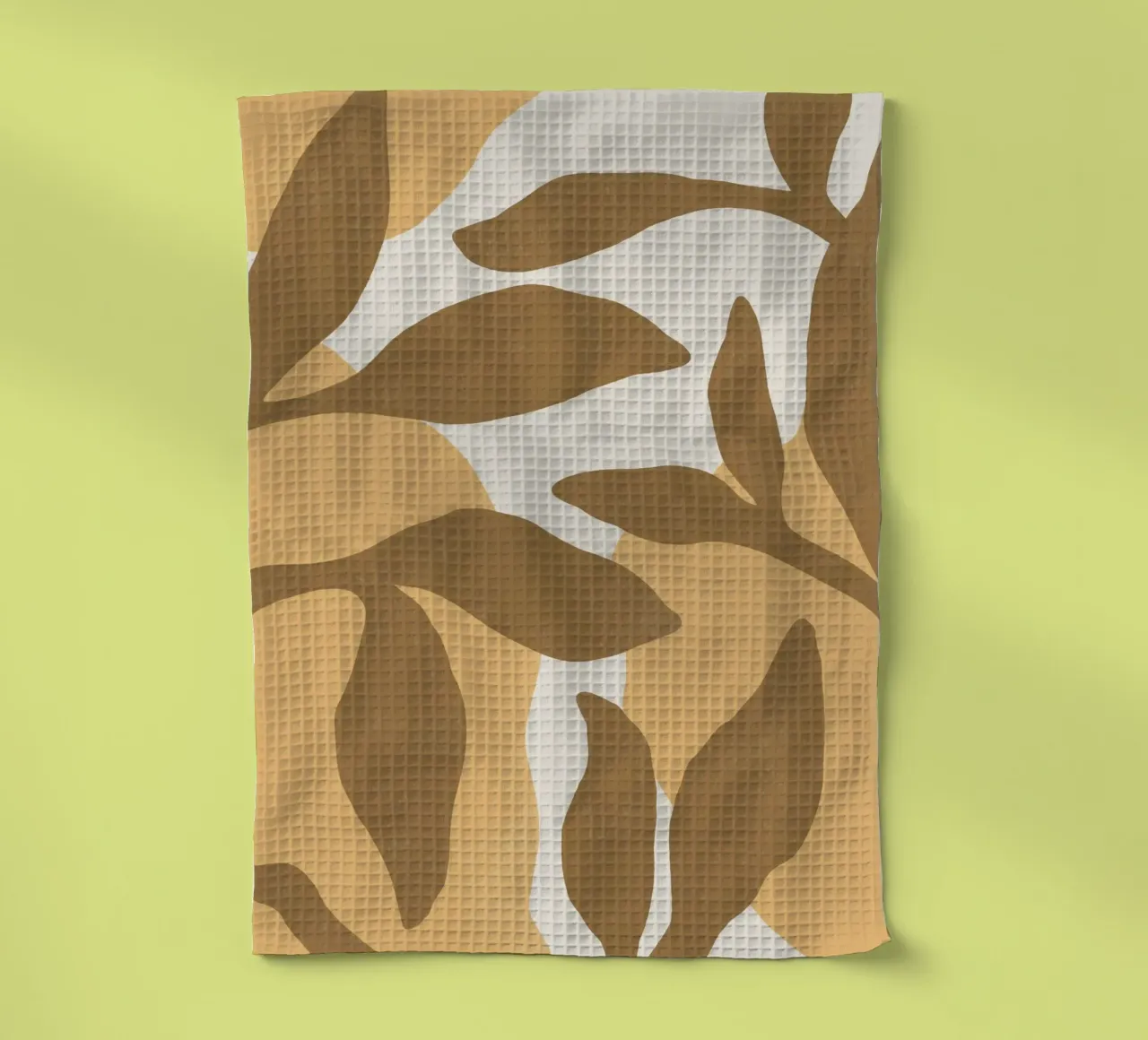 Astratto botanico - Marrone oro canovaccio da cucina da MoonlightPrint